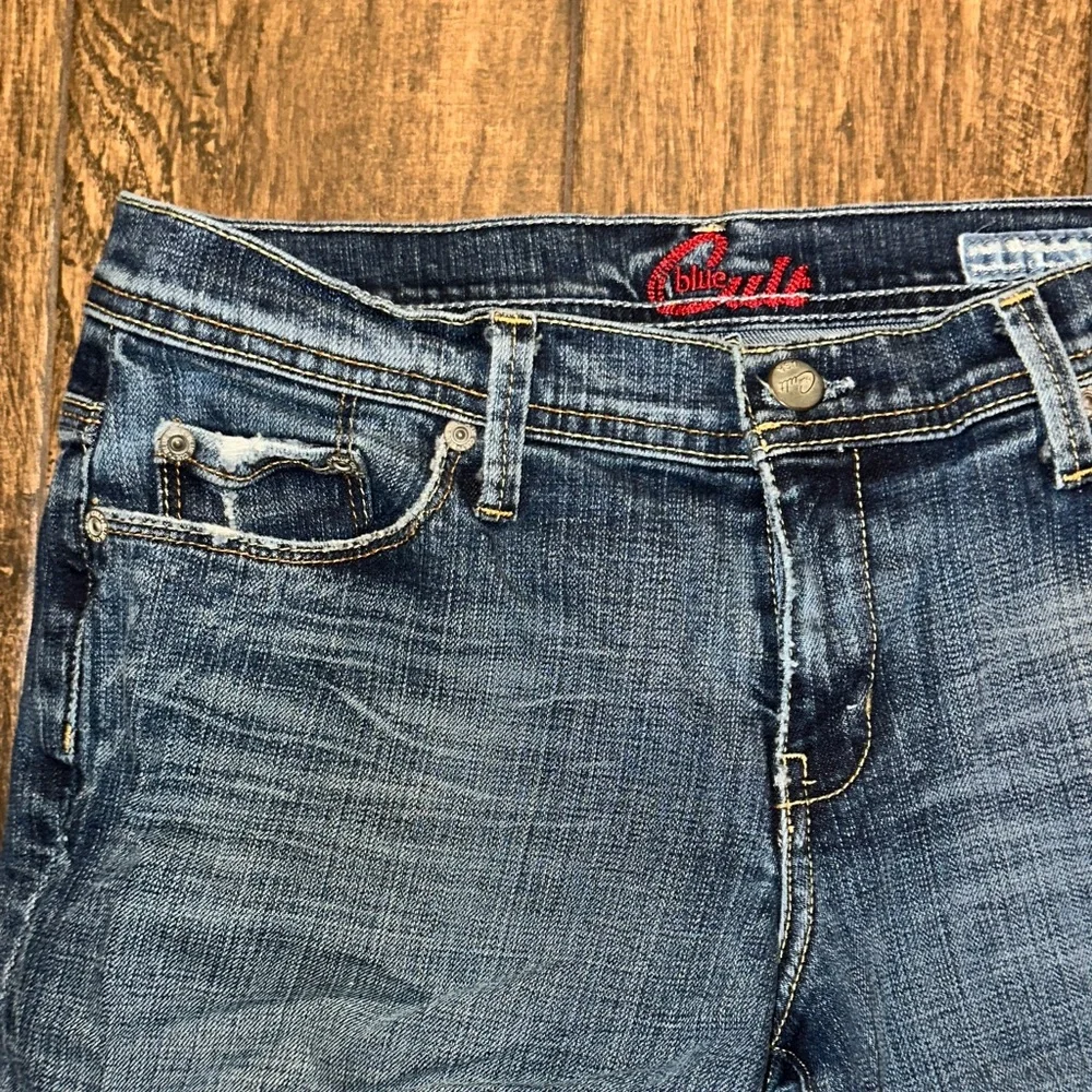 Blue Cult Bootcut Jeans Size 28 Medium Wash Low Rise Denim - Picture 3 of 8